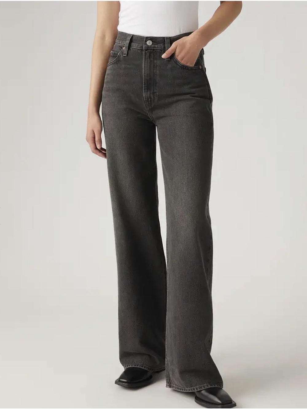 Levi’s Ribcage Wideleg Black - Picture 2 of 4